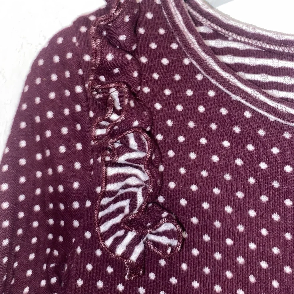 Harper Canyon Maroon Polka Dot Sweater Dress